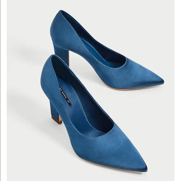 blue color heels